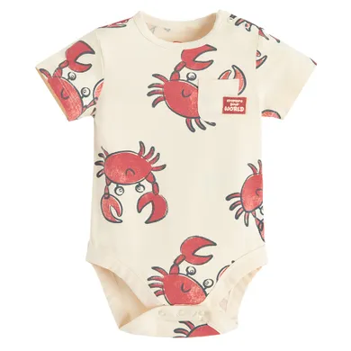 Cool Club, Body cu maneca scurta pentru baieti, bej