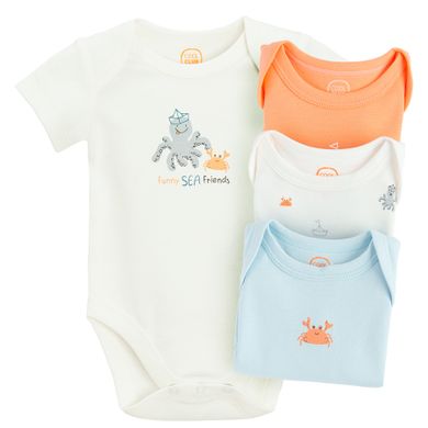 Cool Club, Body cu maneca scurta pentru baieti, mix, set, 4 buc.