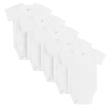 Cool Club, Body cu maneca scurta pentru bebelusi, alb, set, 5 buc.
