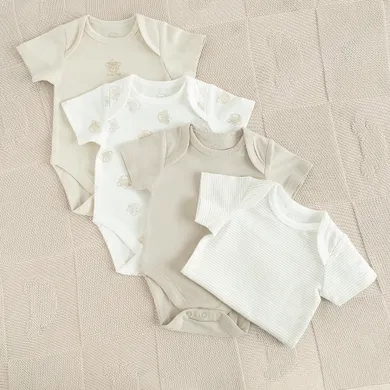 Cool Club, Body cu maneca scurta pentru bebelusi, mix, set, 4 buc.