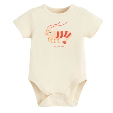 Cool Club, Body cu maneca scurta pentru copii, bej