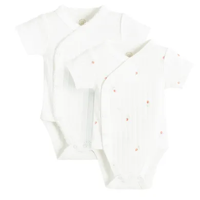 Cool Club, Body cu maneca scurta pentru fete, alb, set, 2 buc.