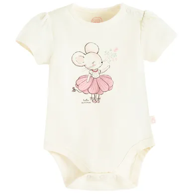 Cool Club, Body cu maneca scurta pentru fete, ecru