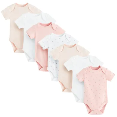 Cool Club, Body cu maneca scurta pentru fete, mix, set, 7 buc.