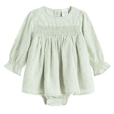 Cool Club, Body-rochie cu maneca lunga pentru fete, verde