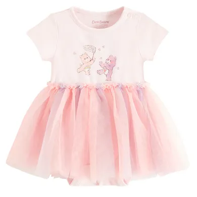 Cool Club, Body-rochie cu maneca scurta pentru fete, roz, imprimeu Care Bears