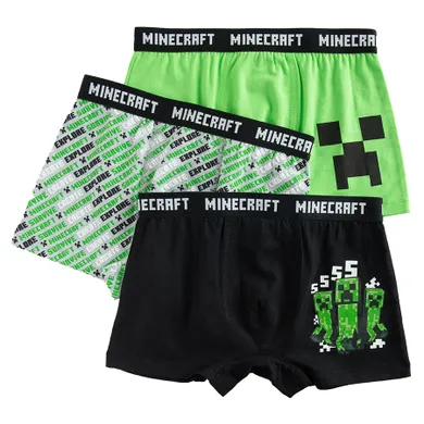 Cool Club, Boxeri pentru baieti, mix, imprimeu Minecraft, set, 3 buc.