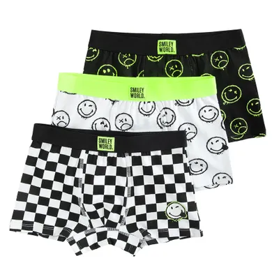 Cool Club, Boxeri pentru baieti, mix, imprimeu SmileyWorld, set, 3 buc.