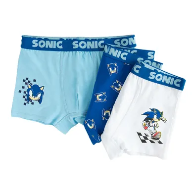 Cool Club, Boxeri pentru baieti, mix, set, 3 buc., imprimeu Sonic the Hedgehog