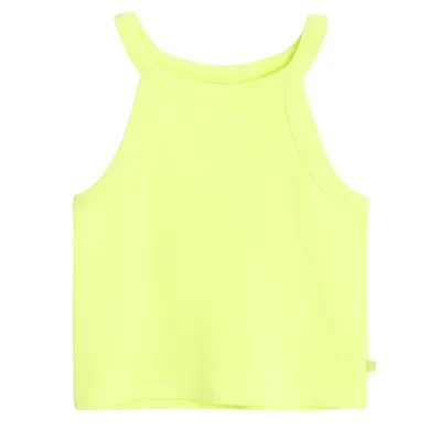 Cool Club, Bustiera sport, din tricot striat, galben