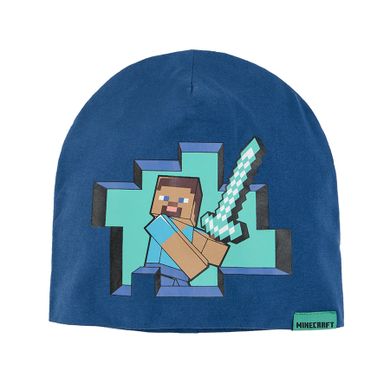 Cool Club, Caciula pentru baieti, bleumarin, imprimeu Minecraft