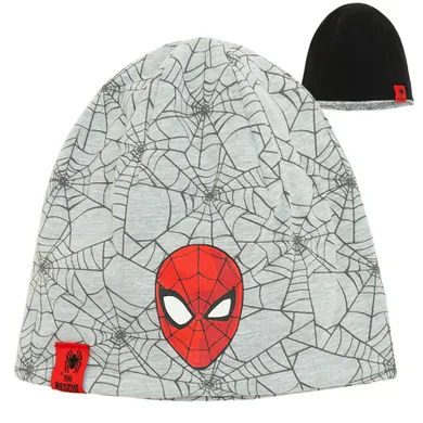 Cool Club, Caciula pentru baieti, cu doua fete, mix, imprimeu Spider-Man