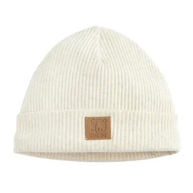 Cool Club, Caciula pentru bebelusi, din tricot striat, bej