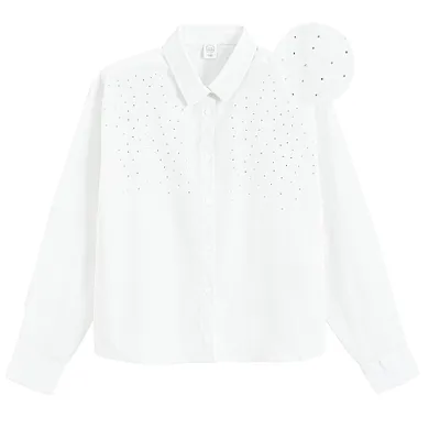 Cool Club, Camasa cu maneca lunga pentru fete, alb