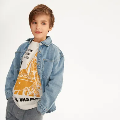 Cool Club, Camasa de blugi cu maneca lunga pentru baieti, oversize, denim