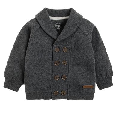 Cool Club, Cardigan elegant pentru baieti, gri, cu fermoar