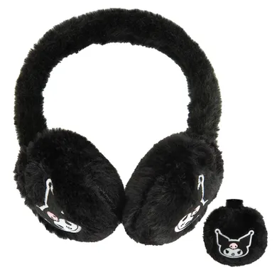 Cool Club, Casti de protectie impotriva frigului pentru fete, negru, imprimeu Kuromi