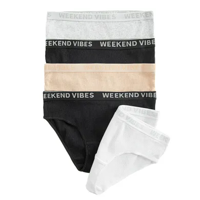 Cool Club, Chilotei pentru fete, din tricot striat, mix, set, 5 buc.