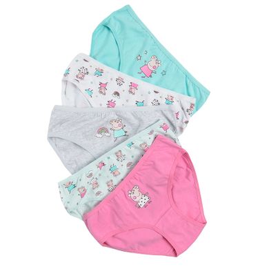 Cool Club, Chilotei pentru fete, mix de culori, imprimeu Peppa Pig, set 5 buc.