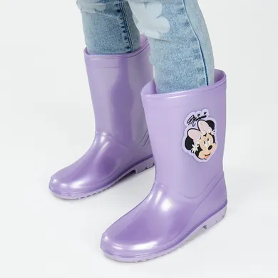 Cool Club, Cizme de cauciuc pentru fete, violet, imprimeu Minnie Mouse
