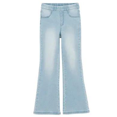 Cool Club, Colanti denim pentru fete, croiala flare, albastru