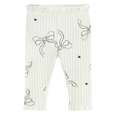 Cool Club, Colanti pentru fete, din tricot striat, alb