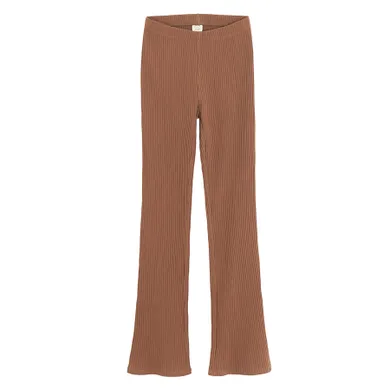 Cool Club, Colanti pentru fete, flare, din tricot striat, maro