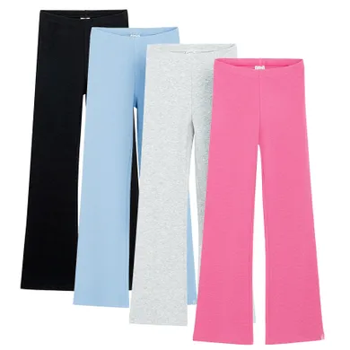 Cool Club, Colanti pentru fete, flare, din tricot striat, mix, set, 4 buc.