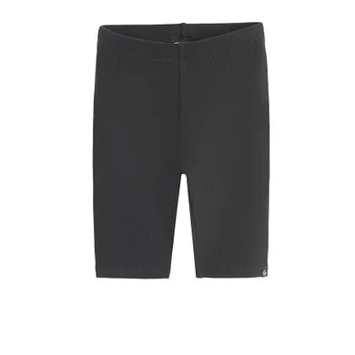 Cool Club, Colanti scurti pentru fete, din tricot striat, negru