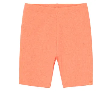 Cool Club, Colanti scurti pentru fete, din tricot striat, portocaliu fluo