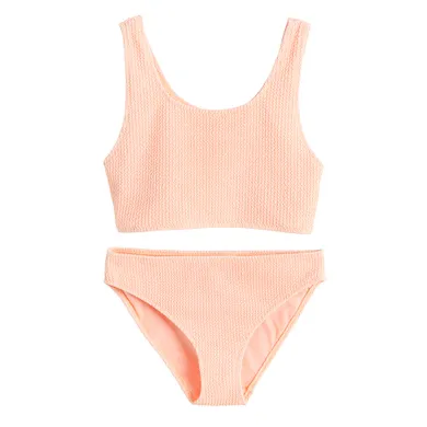 Cool Club, Costum de baie din doua piese pentru fete, UV 50, piersica