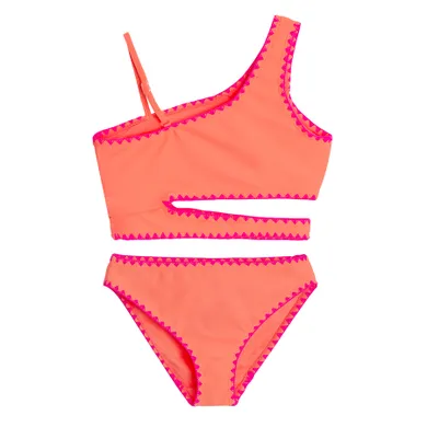 Cool Club, Costum de baie din doua piese pentru fete, UV 50, portocaliu