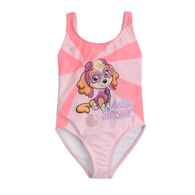 Cool Club, Costum de baie intreg pentru fete, culoare roz, imprimeu Paw Patrol, Skye