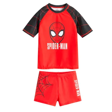 Cool Club, Costum de baie pentru baieti, rosu, UV 50, imprimeu Spider-Man