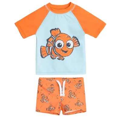 Cool Club, Costum de baie pentru baieti, Tricou, Pantaloni scurti, UV 50, mix, imprimeu Nemo