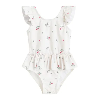 Cool Club, Costum de baie pentru fete, UV 50, ecru