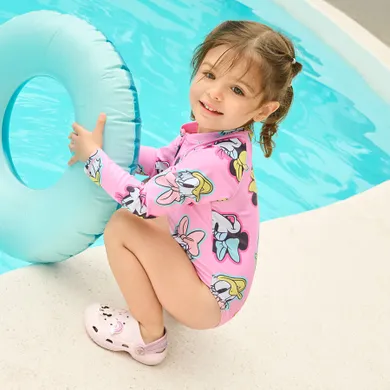 Cool Club, Costum de baie pentru fete, UV 50, roz, imprimeu Minnie Mouse