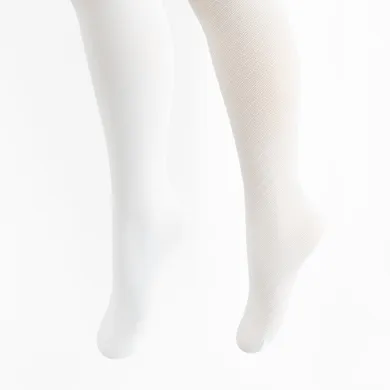 Cool Club, Dresuri pentru fete, alb, microfibra, 40 DEN, set, 2 buc.