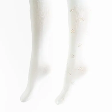 Cool Club, Dresuri pentru fete, alb, microfibra, 60 DEN, set, 2 buc.