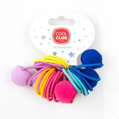 Cool Club, elastice cu pompon, set