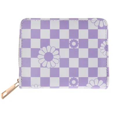 Cool Club, Floricele, portofel, carouri alb-violet