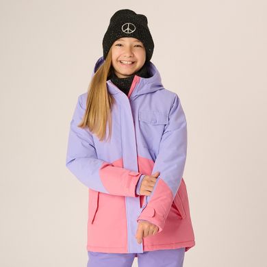 Cool Club, Geaca cu gluga de schi pentru fete, calduroasa, violet-roz