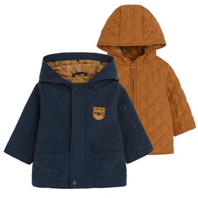 Cool Club, Geaca cu gluga pentru baieti, 3in1, bluemarin-maro