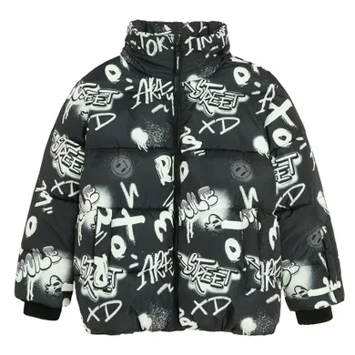 Cool Club, Geaca cu gluga pentru baieti, calduroasa, negru-alb