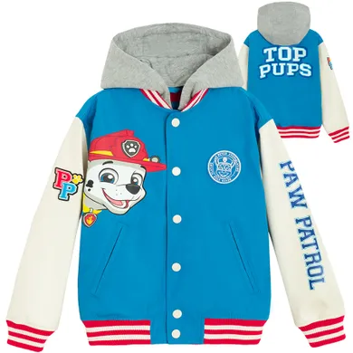 Cool Club, Geaca cu gluga pentru baieti, oversize, albastru, imprimeu Paw Patrol