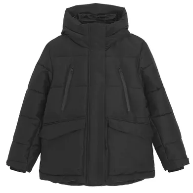 Cool Club, Geaca cu gluga pentru fete, calduroasa, negru