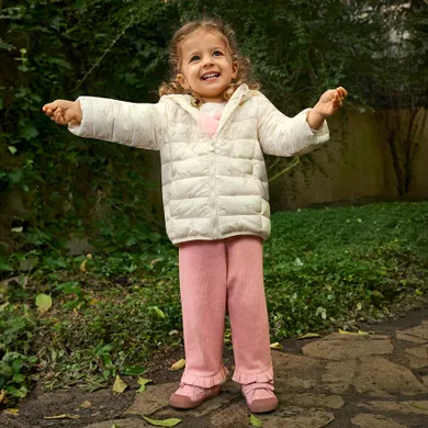 Cool Club, Geaca cu gluga pentru fete, ecru