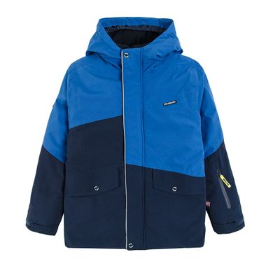 Cool Club, Geaca de schi cu gluga pentru baieti, culoare bleumarin si albastru, umplutura PrimaLoft