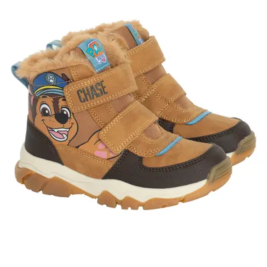 Cool Club, Ghete de iarna pentru baieti, maro, calduroase, imprimeu Paw Patrol