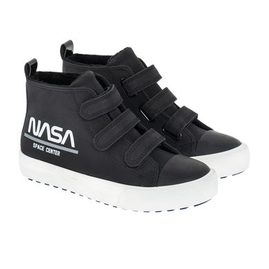 Cool Club, Ghete de iarna pentru baieti, negru, imprimeu NASA
